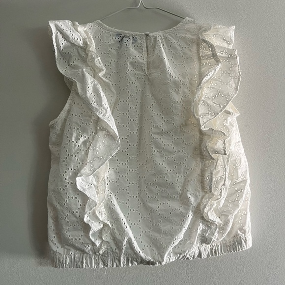 Crave Eyelet White Short sleeve Blouse Medium - Picture 6 of 6